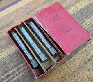 Machinist Pipe Taps Dies Tap Set •dtc Vintage Metal Threading Tools Set 1 " 8☆usa