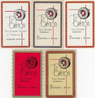 Ads - The Dayton Steel Foundry Co - 5 Single Vintage Swap Playing Cards
