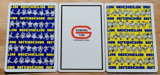 3 Vintage General Michelin Tire Advertising Single Swap Playing Cards