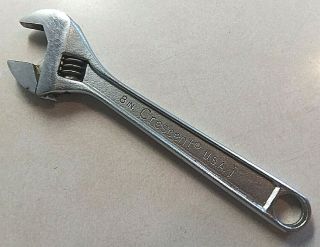 Vintage Crescent Crestoloy Adjustable Wrench 8 " Quality Tool Usa