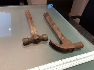 2 Vintage Hammers Old In Need Of Restoration