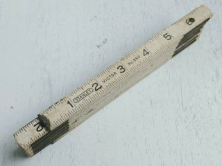 Vintage Stanley Victor 856 Zig Zag 72 " Wooden Ruler Lock Folding Measuring Stick