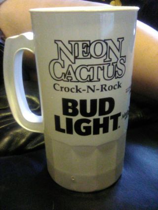 Purdue University Neon Cactus Campus Bar Beer Mug Crock N Rock White Alumni Grad