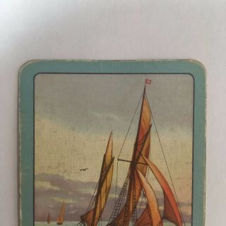 Playing Cards (2) Pair Vintage Cards Sail Boats / Ships Crafting Scrapbook Swap 3