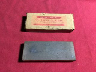 Vintage Norton Abrasives Quickcut Oil Stone No.  Upb24 - 4”l - 1 1/2” X 1/2” Box