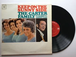 THE CARTER FAMILY w/ JOHNNY CASH KEEP ON THE SUNNY SIDE LP MONO,  bonus CD 2