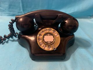 Vintage Kellogg Bakelite Art Deco Black Dial " Ashtray "  Telephone