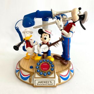 Rare Mickey Mouse Musical Animated Dixieland Band Telephone -