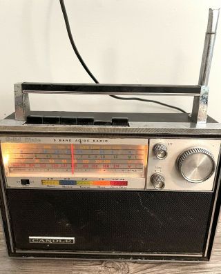 Vintage Candle Solid State Radio 5 Band Ac/dc Model Tk - 1848 Made In Japan