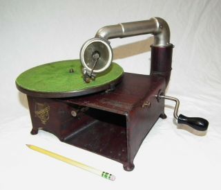 Rare Vintage Melodograph Table Top Phonograph Gramophone 78 Rpm Record Player