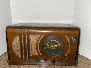 Vintage Fada 270t Antique Tube Radio Rare Estate Item Powers On