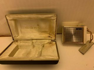 Vintage Sony 1r - 81 Transister Radio With Case Made In Japan