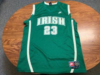 Mens Vintage Nike Lebron James Irish High School Basketball Jersey Size Xl