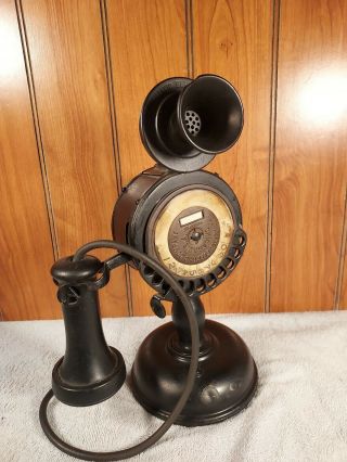 1905 Automatic Electric Strowger Potbelly Dial Candlestick Rotary Telephone