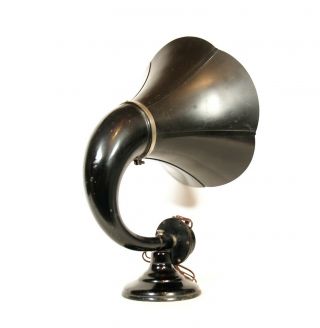 1925 Burns Radio Horn Speaker With Flower Shaped Pyralin Bell Great 3