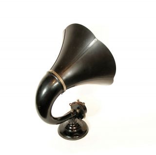 1925 Burns Radio Horn Speaker With Flower Shaped Pyralin Bell Great 6