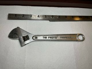Vintage Proto Professional 710 10” Adjustable Wrench Forged In Usa