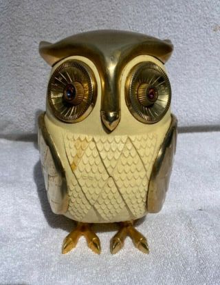 Vintage Midcentury Bubo Midnight Owl Transistor Radio By Heritage Great