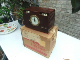1952 Jewel Automatic Clock Radio Model 5040,  Box