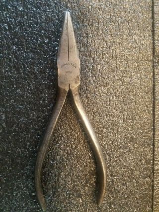 A) Vintage Kraeuter & Co.  No.  1601 - 5 Flat Nose Duck Bill Pliers Made In Usa