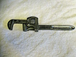 Vintage Stillson No.  8 Adjustable Pipe Wrench Walworth Made In Usa
