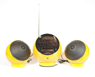 Weltron 2001 Radio & 8 Track Tape Player W/satellite Speakers Minty &