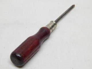 Rare Western Auto Bridgeport vintage Phillips 1 point screwdriver Wood handle 3