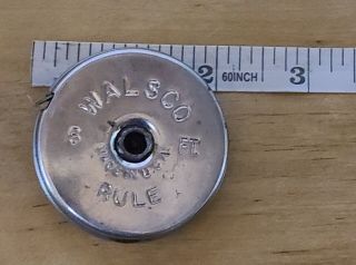 Vintage Walsco 6ft Tape Measure Chrome Clad