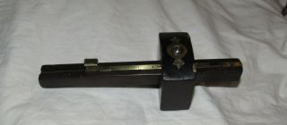 Vintage Wooden And Brass Mortice Gauge Old Woodworking Tool Plane