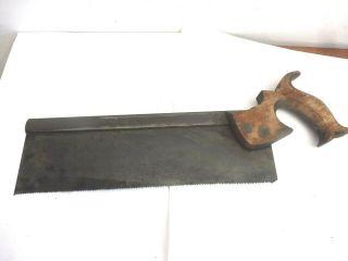 Found Vintage Wlm Marples & Sons Branded 12 " Steel Topped Tenon Saw