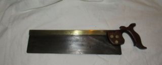 Antique Brass Back Saw 14 Inch Moulson Brothers Old Saw To Restore Woodworking