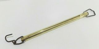 Vintage Brass Salter Spring Tube Scale Balance Scale 0 - 100 13 " Long
