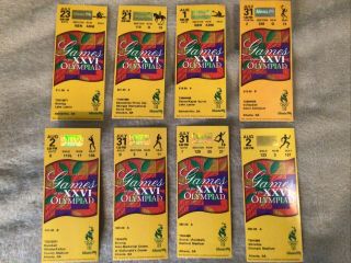 1996 Atlanta Olympic Tickets (8) Different Events (all)