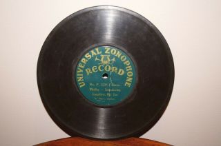 Rare Antique 7 " Zon - O - Phone 5239 Phonograph Gramophone 1900 Record Berliner Era