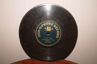 Rare Antique 7 " Zon - O - Phone 5740 Phonograph Gramophone 1900 Record Berliner Era