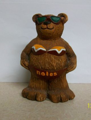 Florida State Seminoles College Football Noles Bear Bikini & Sunglasses Figurine