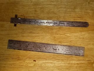 Snap On & Blue Point Steel Rulers,  Advertising
