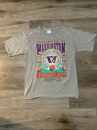 Uw Huskies Vintage Shirt Large Rose Bowl 2001