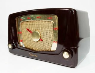 Old Antique Bakelite Silvertone Vintage Tube Radio - Restored & Table Top
