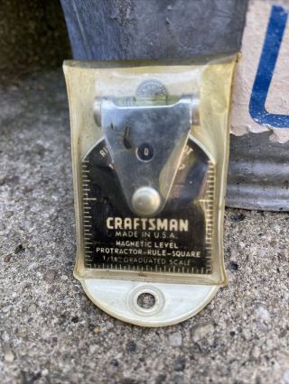 1960s Sears Craftsman 9 3992 Combination Magnetic Level Protractor,  Rule,  Square