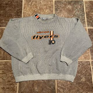 Vintage Logo Athletic Philadelphia Flyers Sweater Sweat Shirt Crewneck - Xl