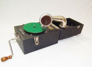 Rare Vintage Kompact Table Top Phonograph Gramophone 78 Rpm Record Player