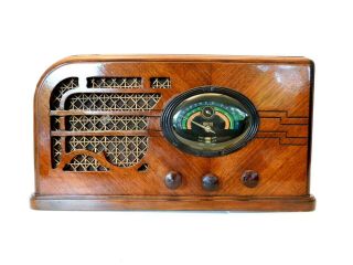 Vintage 1930s Unique Tuner Airline Old Depression Era Antique Art Deco Radio