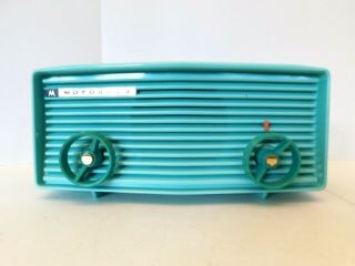 Vintage 1950s Motorola Gem Turquoise Antique Mid Century Bakelite Old Radio