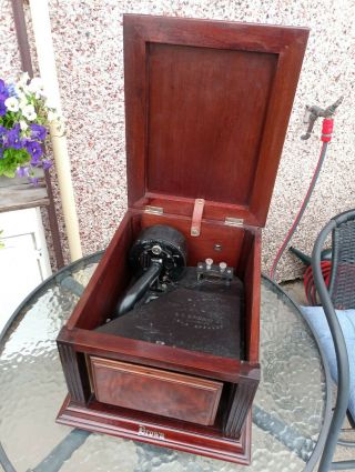 1925 S G Brown Cabinet Horn Speaker Near Vintage Valve Radio