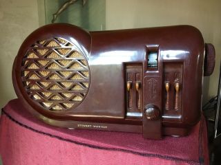 1939 Stewart Warner Art Deco Bakelite Radio - Not