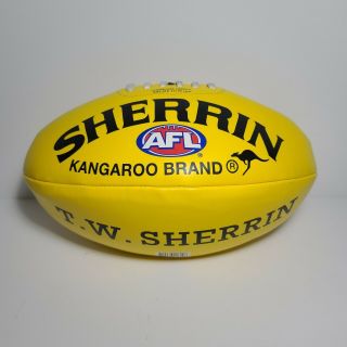 Sherrin Australian Football Kangaroo Brand Afl Leather Yellow Ps 0610 Youth