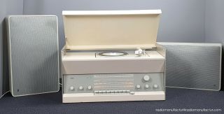 Tube Radio Braun Atelier 3 - Speaker L480/1 - Turntable - Made In Germany - 1962