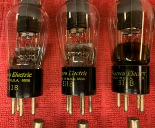 9 Western Electric 311B Vacuum Tubes and one Western Electric 311A Vacuum Tube 2