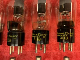 9 Western Electric 311B Vacuum Tubes and one Western Electric 311A Vacuum Tube 3
